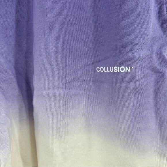 ASOS Collusion oversized shorts in purple ombré Size S - Picture 2 of 6